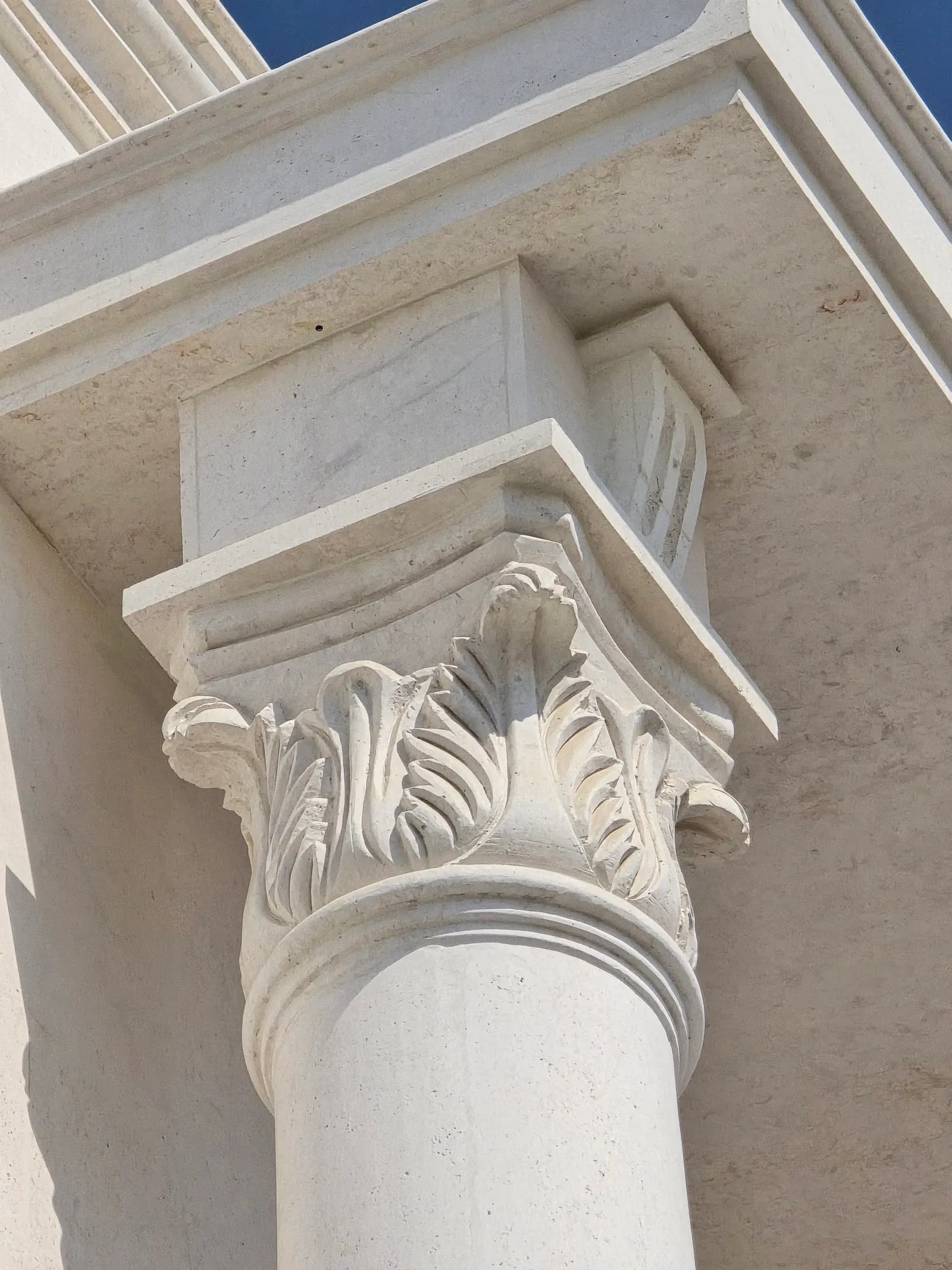 Hand-carved Corinthian capital — Ain Khaled, Qatar